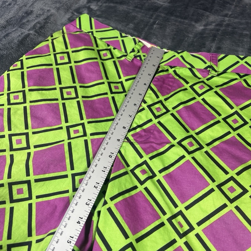 Loudmouth Shorts Mens 38 Green Purple Chino Golf Mardi Gras 11 Inseam - Picture 7 of 11